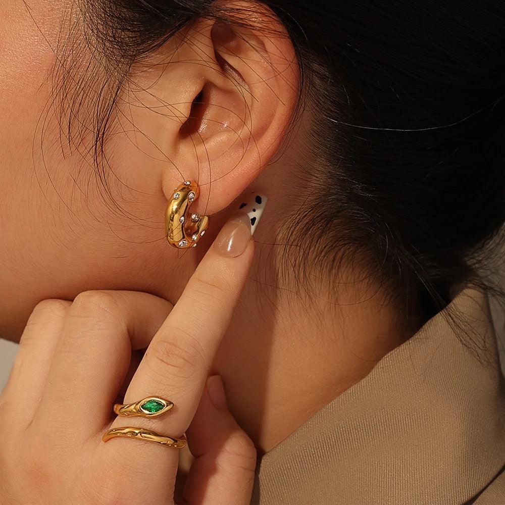 Adler | 18k gold plated earrings. - Ladywithcraft
