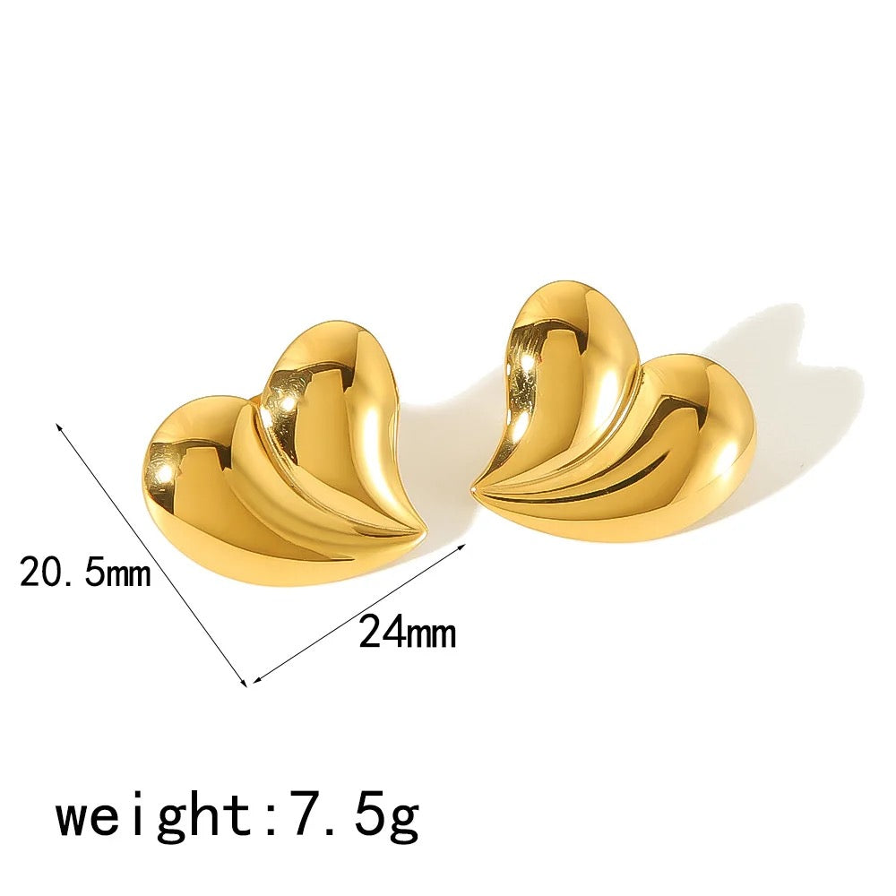 Heart studs