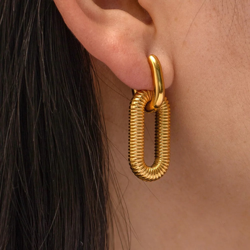 Noah | 18k gold plated earrings. - Ladywithcraft