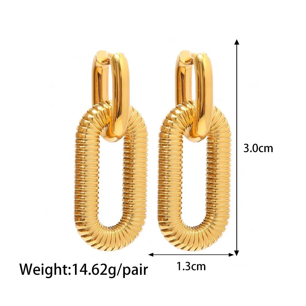 Noah | 18k gold plated earrings. - Ladywithcraft