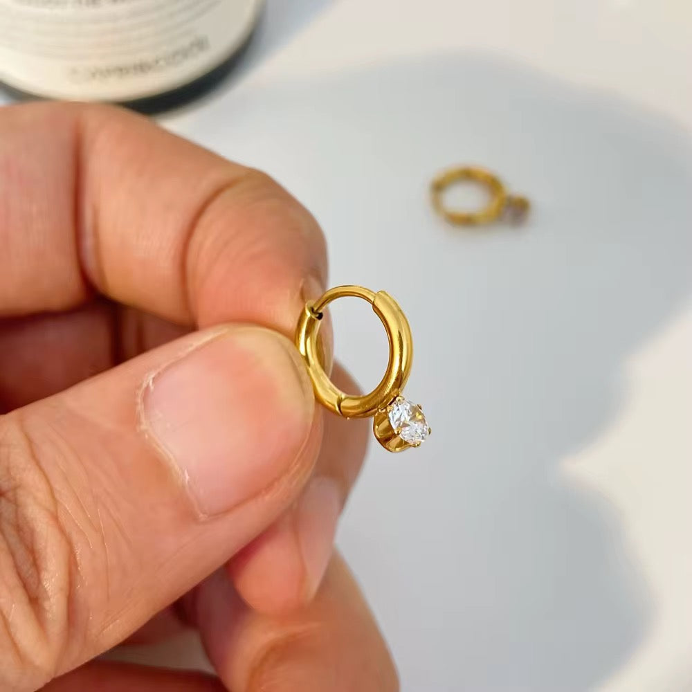 Amber | 18k gold plated earrings