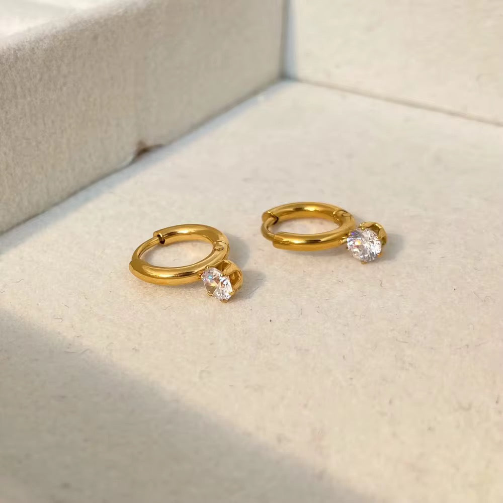 Amber | 18k gold plated earrings