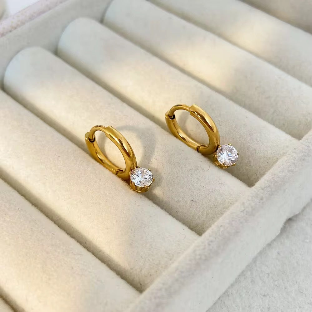 Amber | 18k gold plated earrings