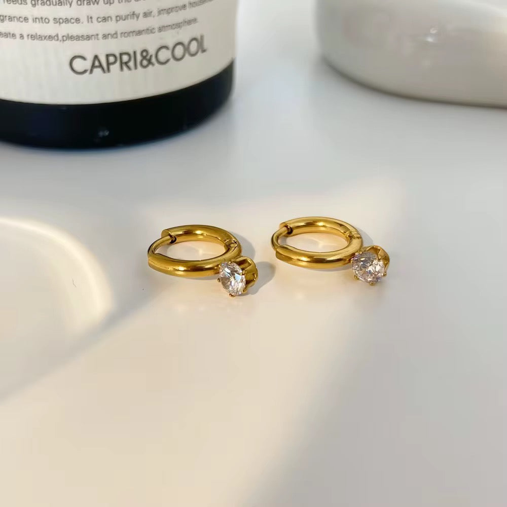 Amber | 18k gold plated earrings