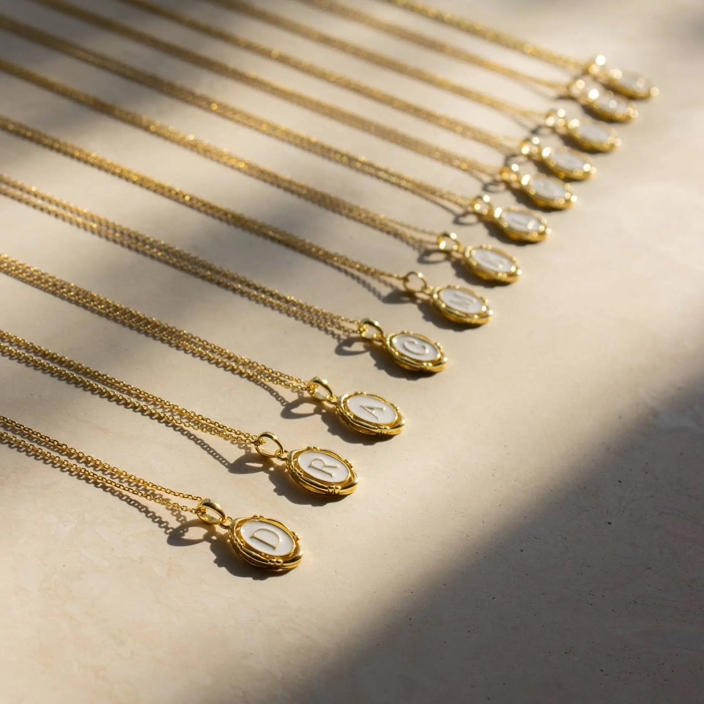 Initial necklace | gold plated necklace - Ladywithcraft