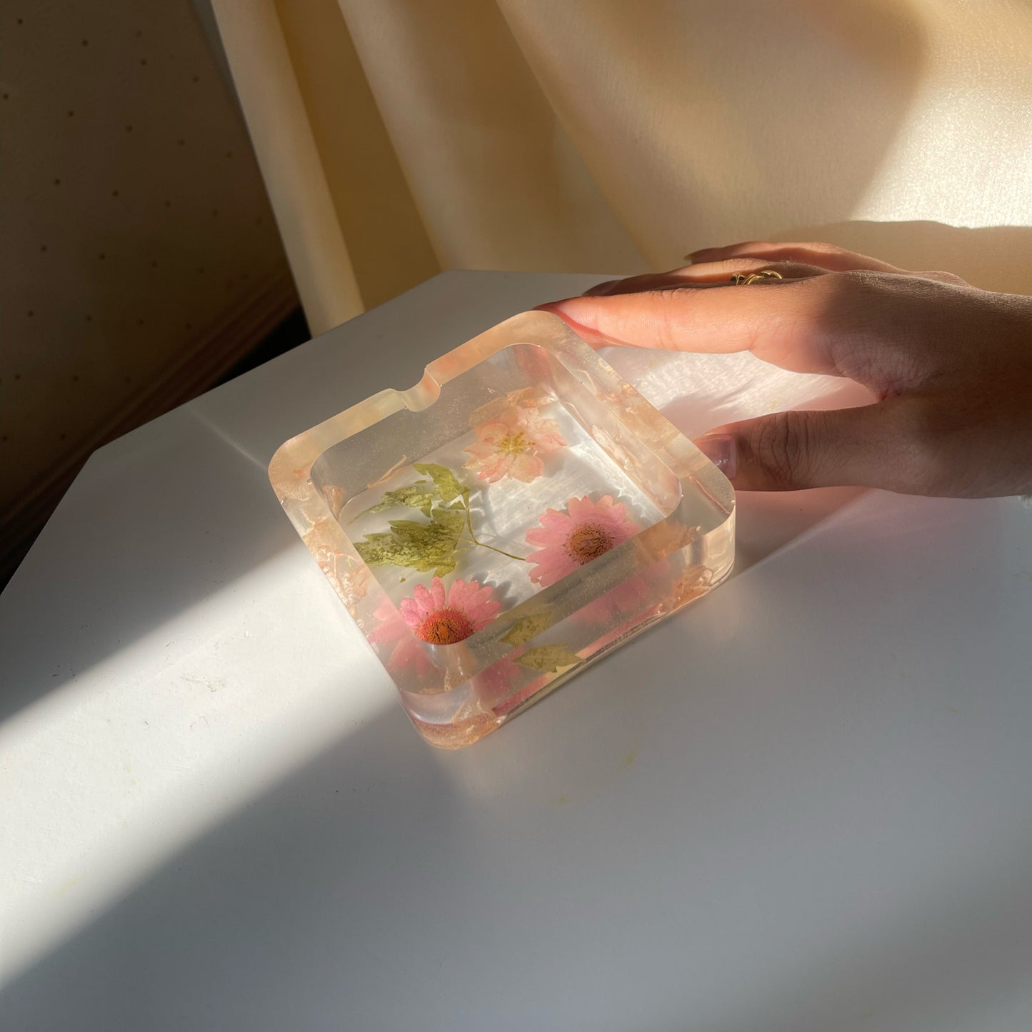 Floral Ashtray, Handmade - Ladywithcraft