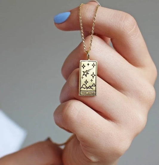 Tarot card | gold plated necklace - Ladywithcraft