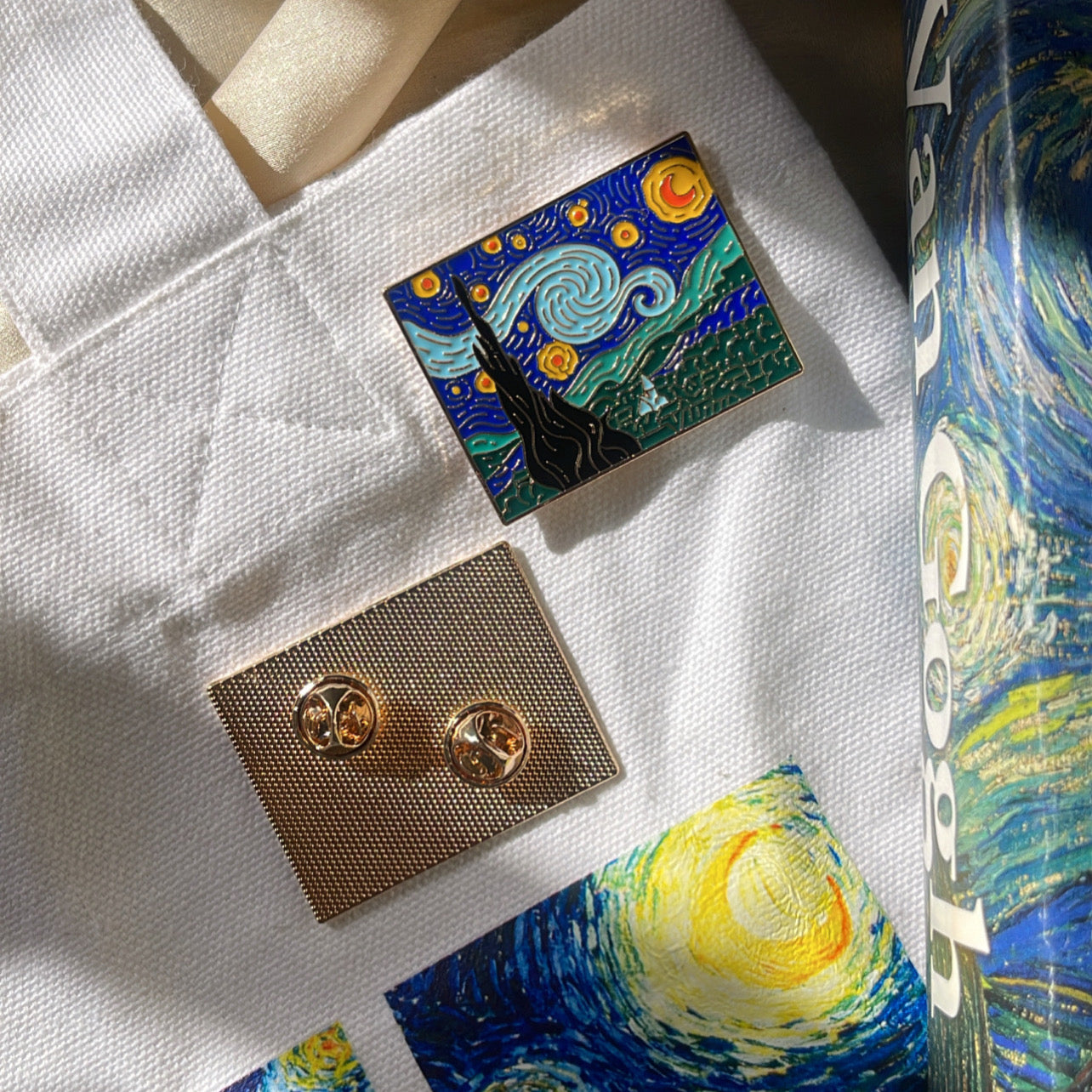 Starry night brooch | Van gogh - Ladywithcraft