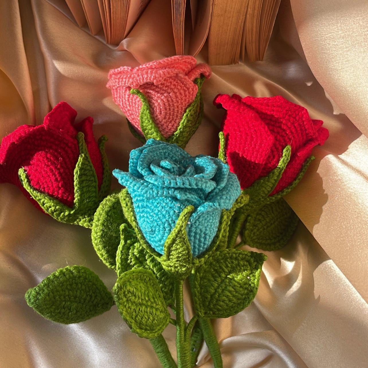 Big Rose crochet flowers - Crochet flowers : 1 piece - Ladywithcraft