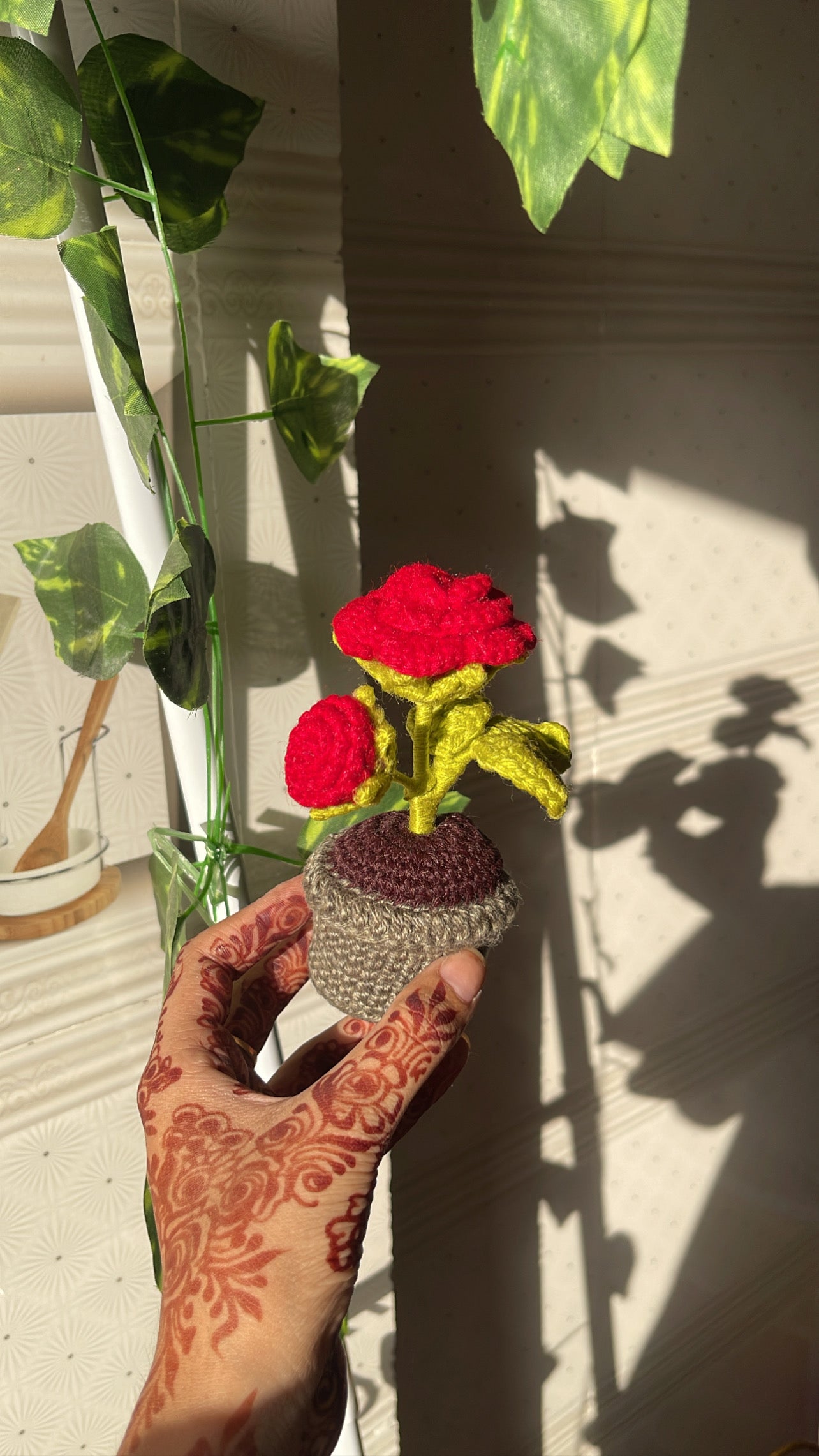 Crochet flower mini pots - Crochet flowers - Ladywithcraft