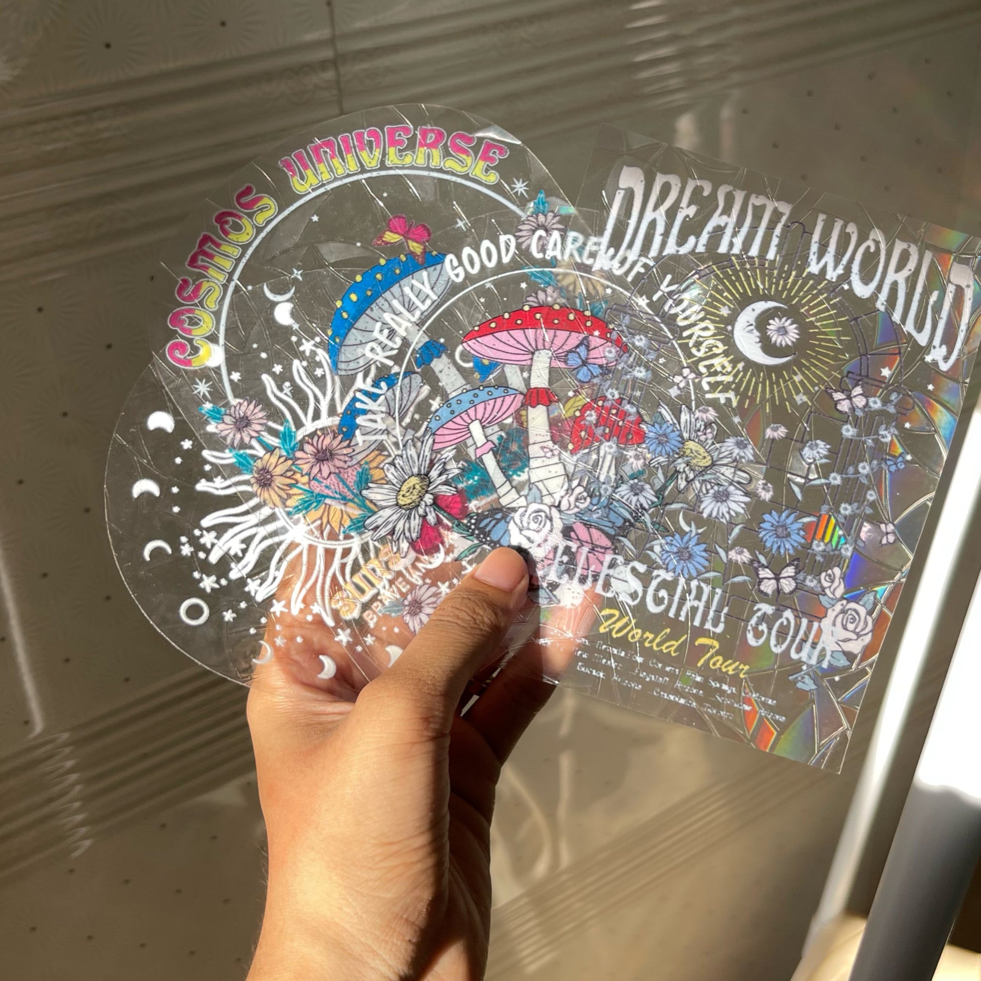 Prism rainbow  Window Sun-catcher Sticker. – Ladywithcraft