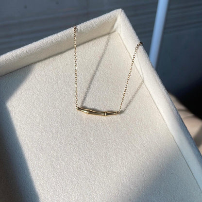 Bamboo | 18k gold plated necklace - Ladywithcraft
