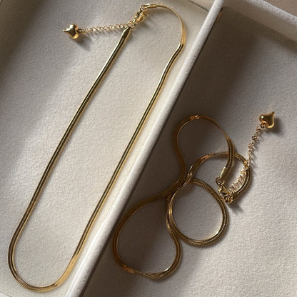 Snake chain | gold plated chain - Ladywithcraft