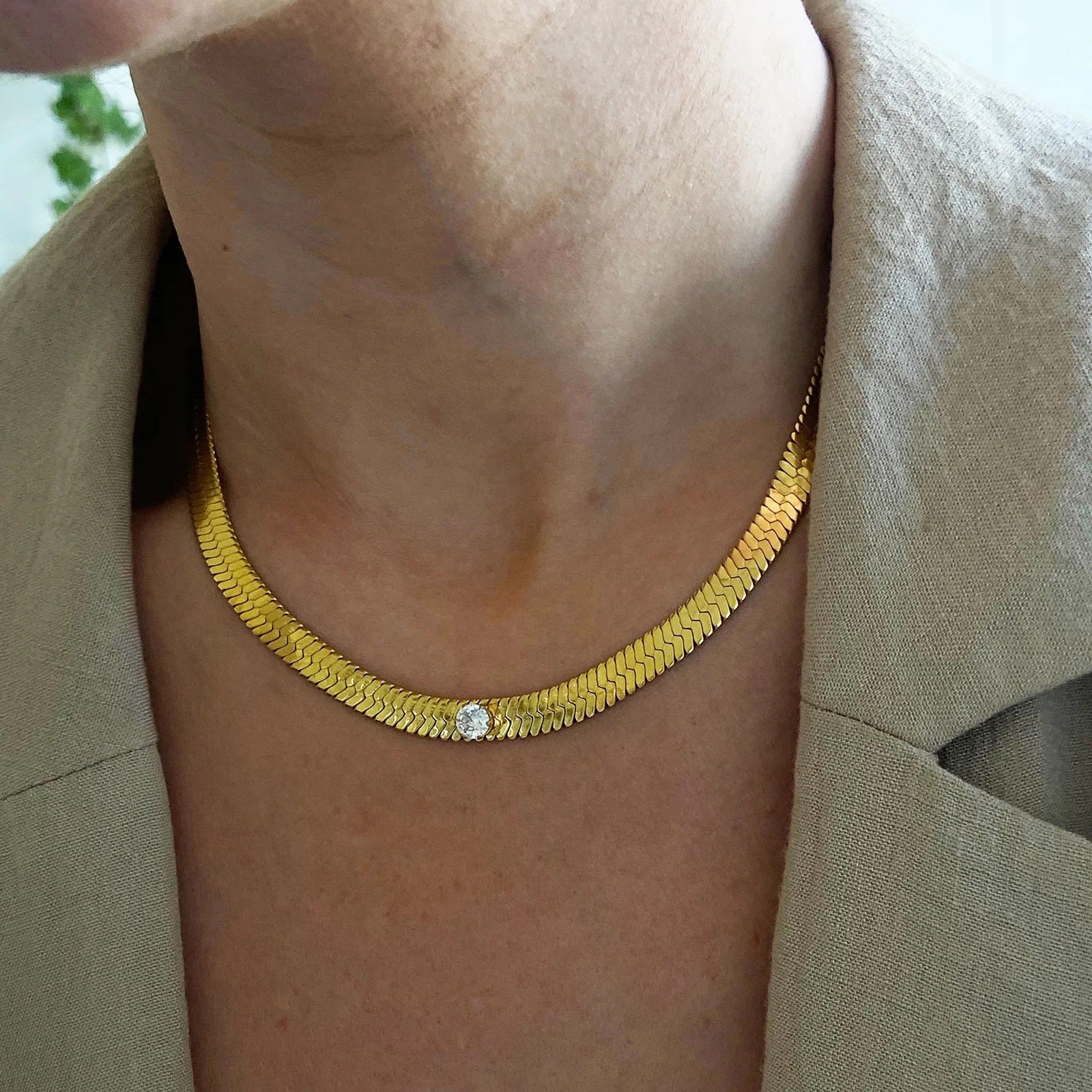 Jane | 18k gold plated necklace - Ladywithcraft