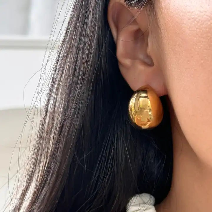 Zayden hoops | 18k gold plated - Ladywithcraft