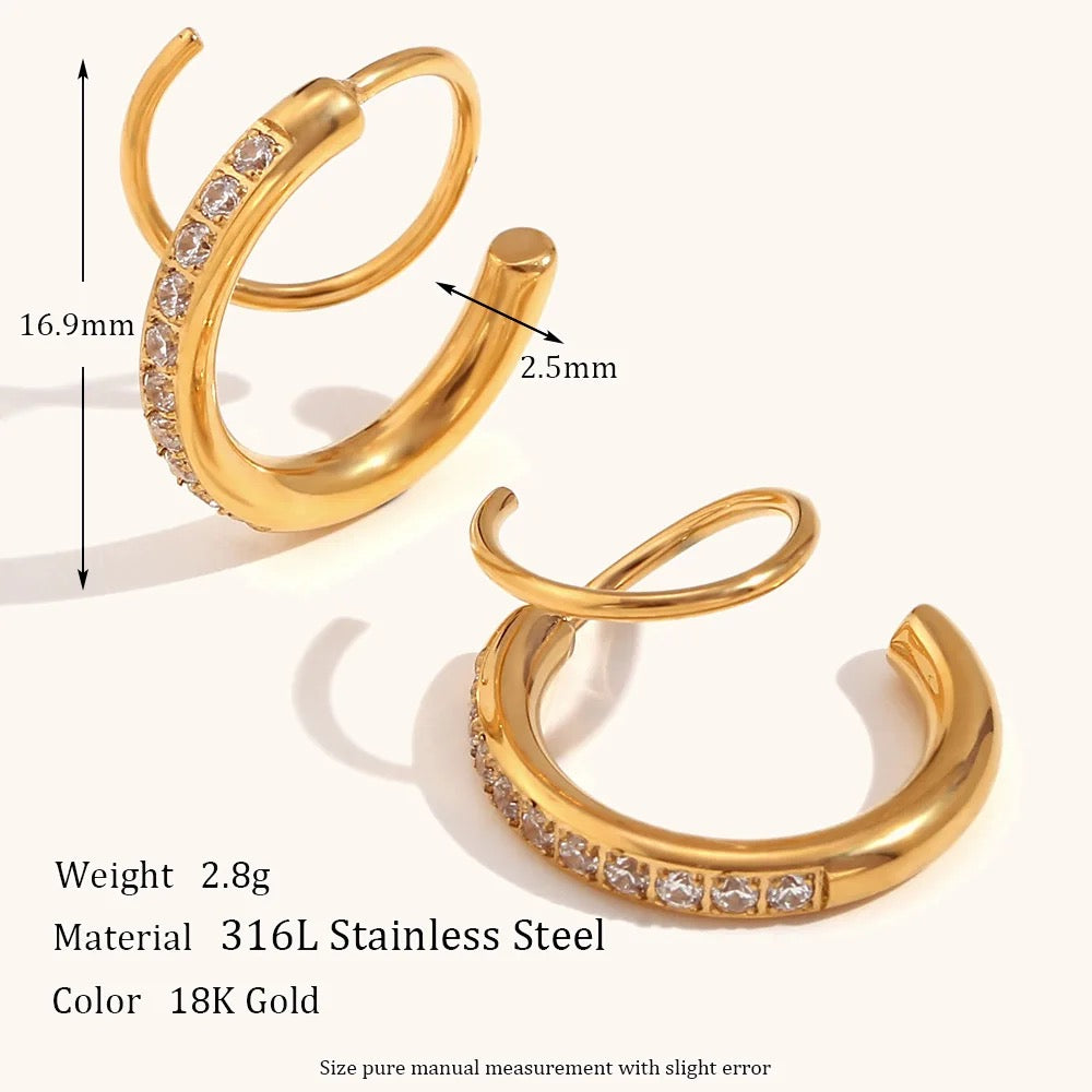 Olivia earrings | 18k gold plated