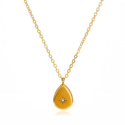 Droplet | gold plated necklace - Ladywithcraft