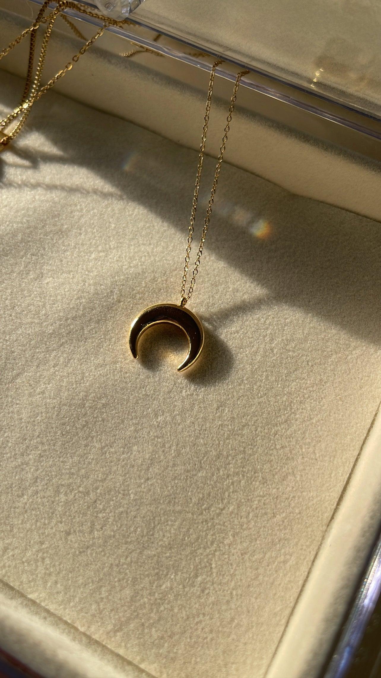 Inverted moon necklace Clearance