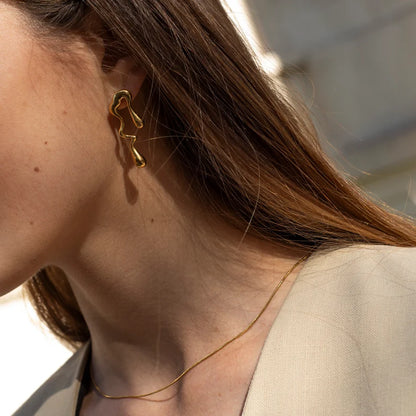 Wanda | 18k gold plated earrings. - Ladywithcraft