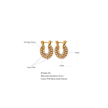Manhattan hoops | 18k gold plated earrings.