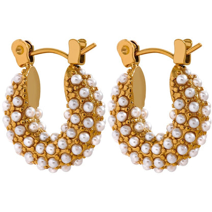 Manhattan hoops | 18k gold plated earrings.