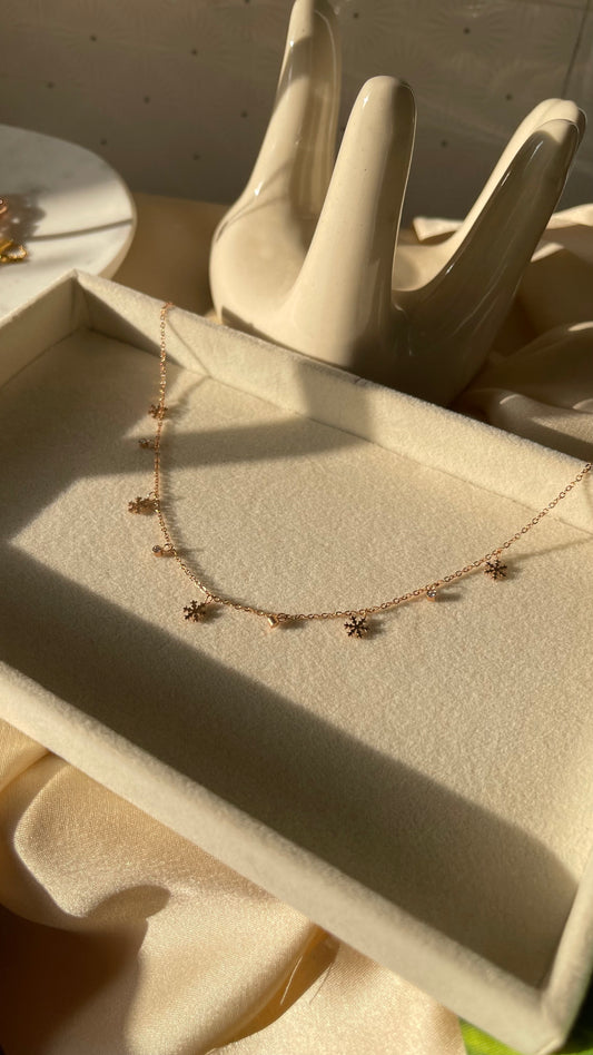 Snowflake  | gold plated necklace