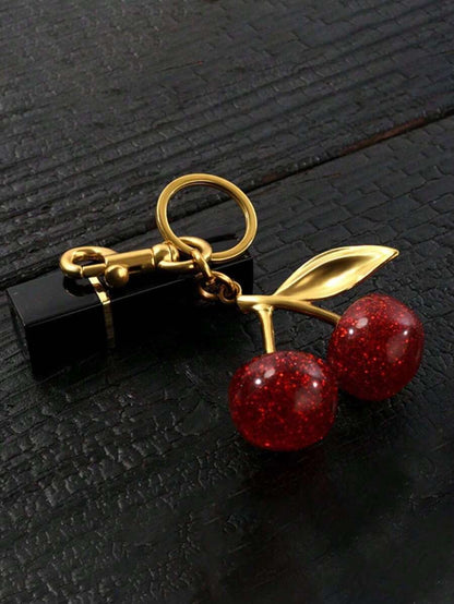 Cherry bag charm