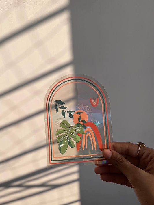 Prism rainbow | Window Sun-catcher Sticker.