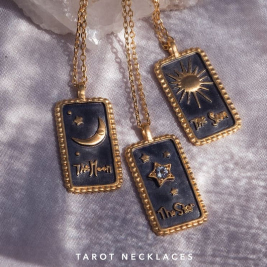 Tarot card | gold plated necklace - Ladywithcraft