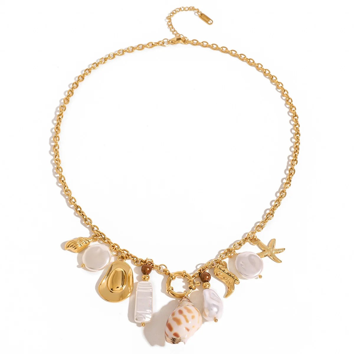 Shell charm necklace