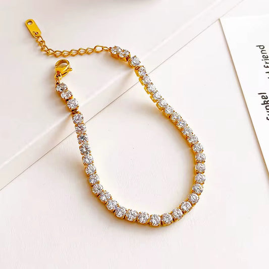 Tennis | 18k gold plated bracelet
