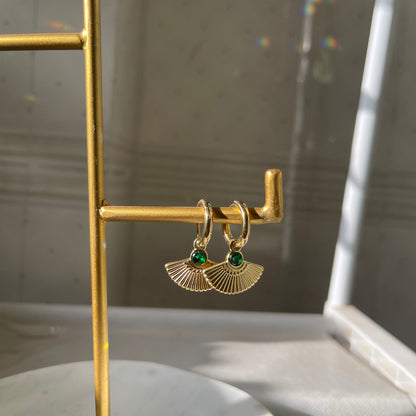 Jade 18k gold plated | earring - Ladywithcraft