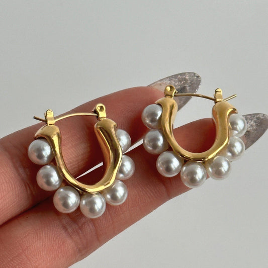 Ayna hoops | 18k gold plated earrings.