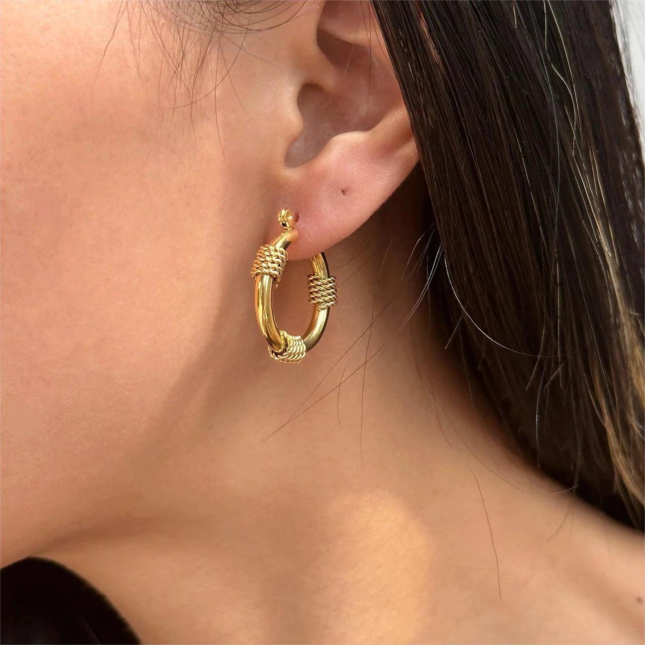 Alex | 18k gold plated earring - Ladywithcraft