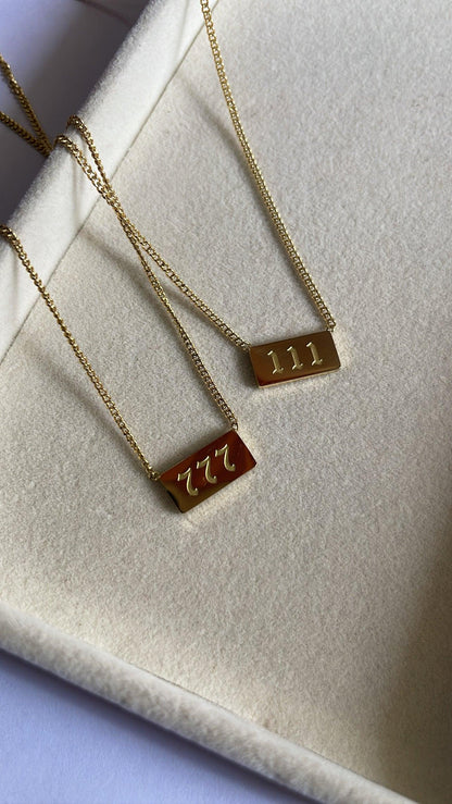 Angel numbers | necklace | gold plated