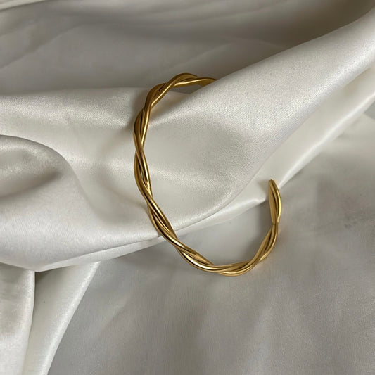 Willow cuff | 18k gold plated - Ladywithcraft