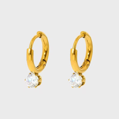 Amber  | 18k gold plated earrings