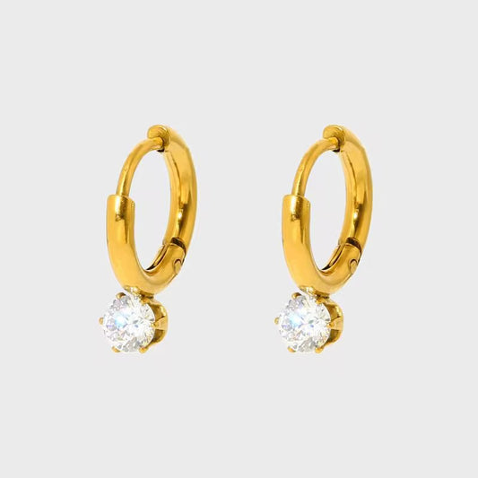 Amber  | 18k gold plated earrings