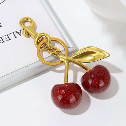 Cherry bag charm