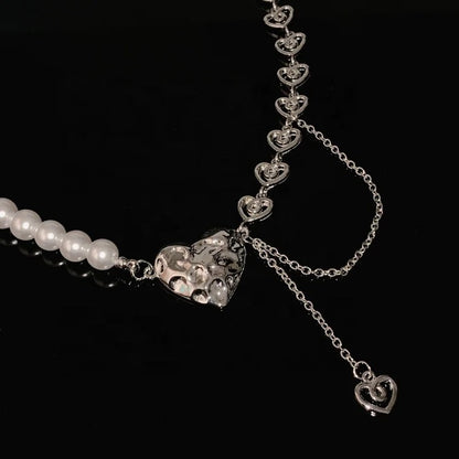 Rowan | beaded heart necklace