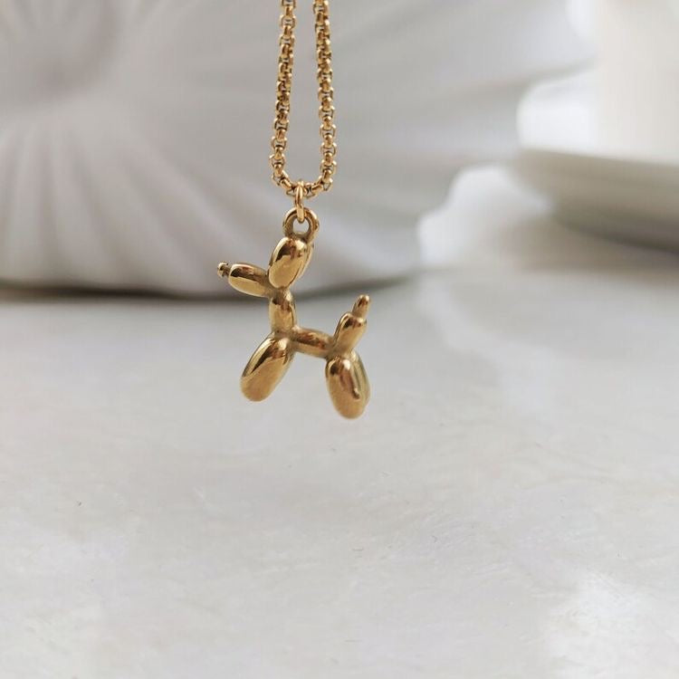 Dog chain | gold plated necklace - Ladywithcraft