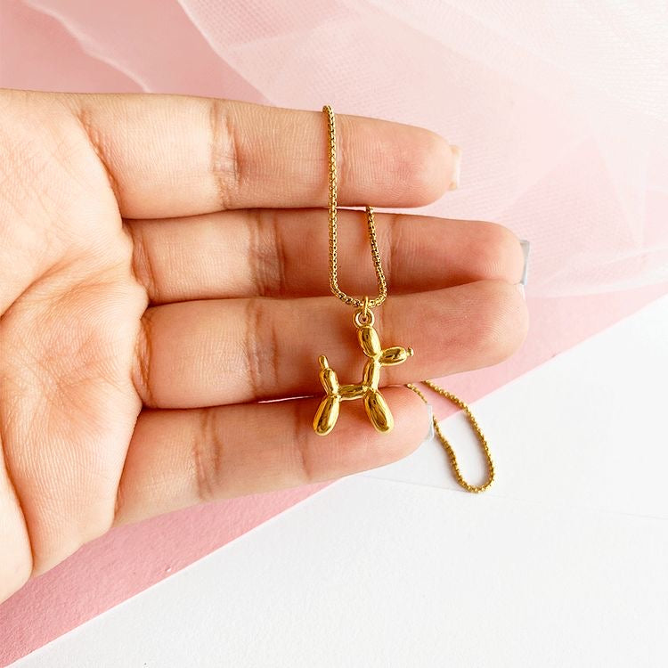 Dog chain | gold plated necklace - Ladywithcraft