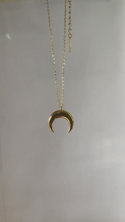 Arc | Inverted moon necklace | gold plated