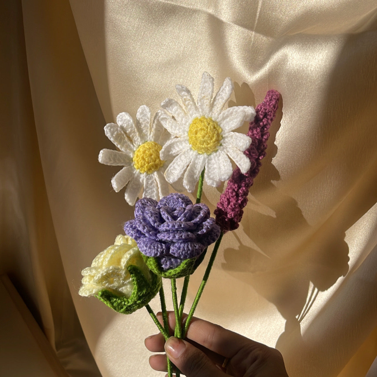 Flower bouquet -2 - Crochet flowers - Ladywithcraft