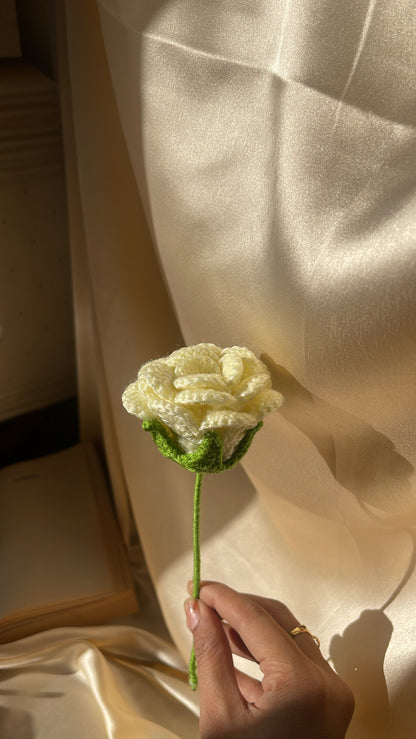 Rose crochet flowers - Crochet flowers : 1 piece