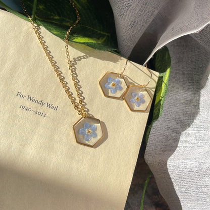 Forget me not | Necklace and Earrings Set